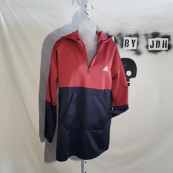 Adidas Hoodie Blue/Burgundy GD9027 Size M women's - Picture 4 of 16